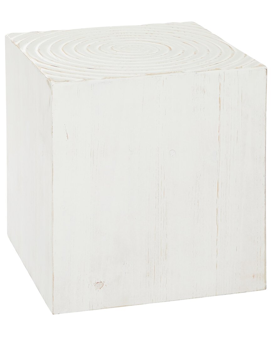 Peyton Lane Carved Accent Table In White