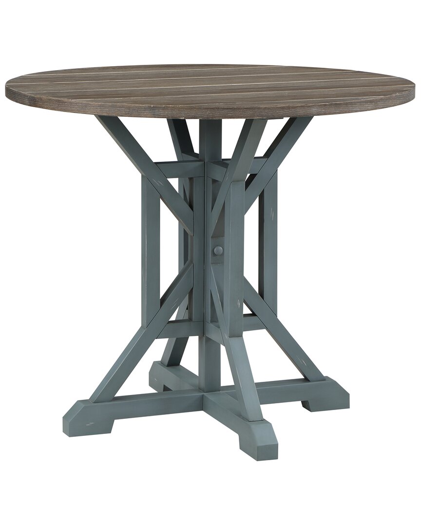 Coast To Coast Round Counter Height Dining Table In Blue
