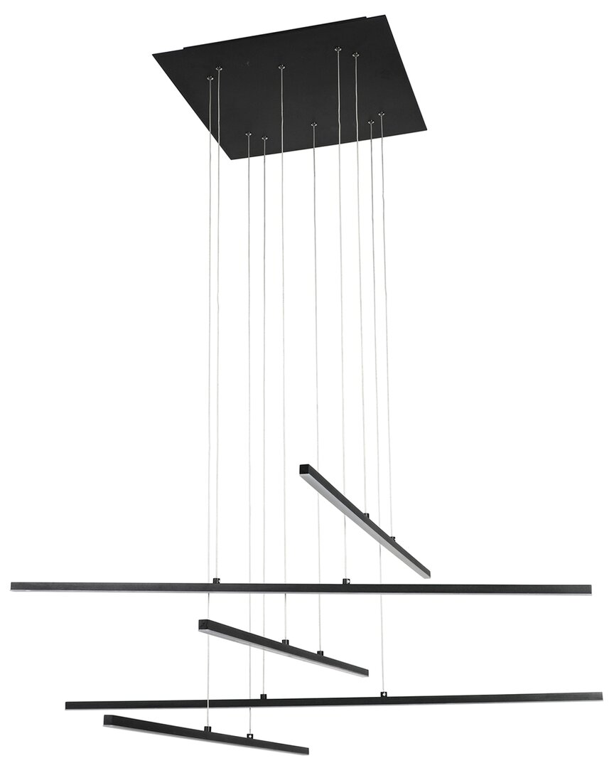 Bethel International 5-light Matte Led Chandelier With Hanging Stick Pendants