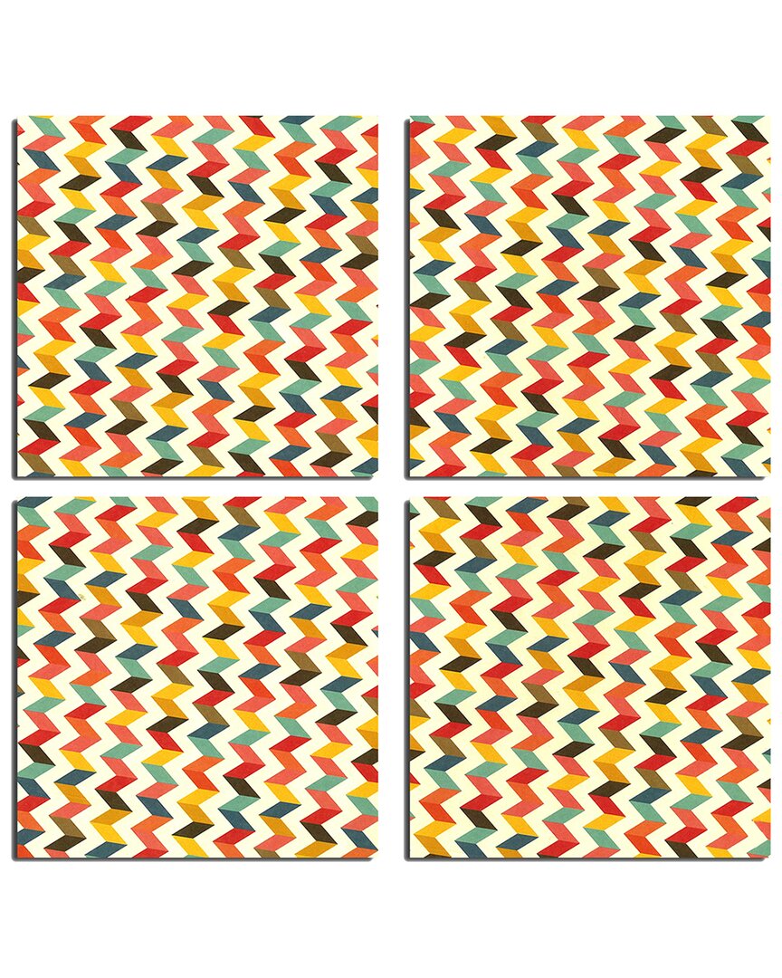 Ready2hangart Geometric Study Iv 4pc Wrapped Canvas Wall Art By Tristan Scott