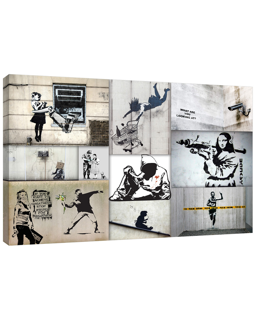 Jaxson Rea Reajax Enterprises Mono Color Collage By Banksy