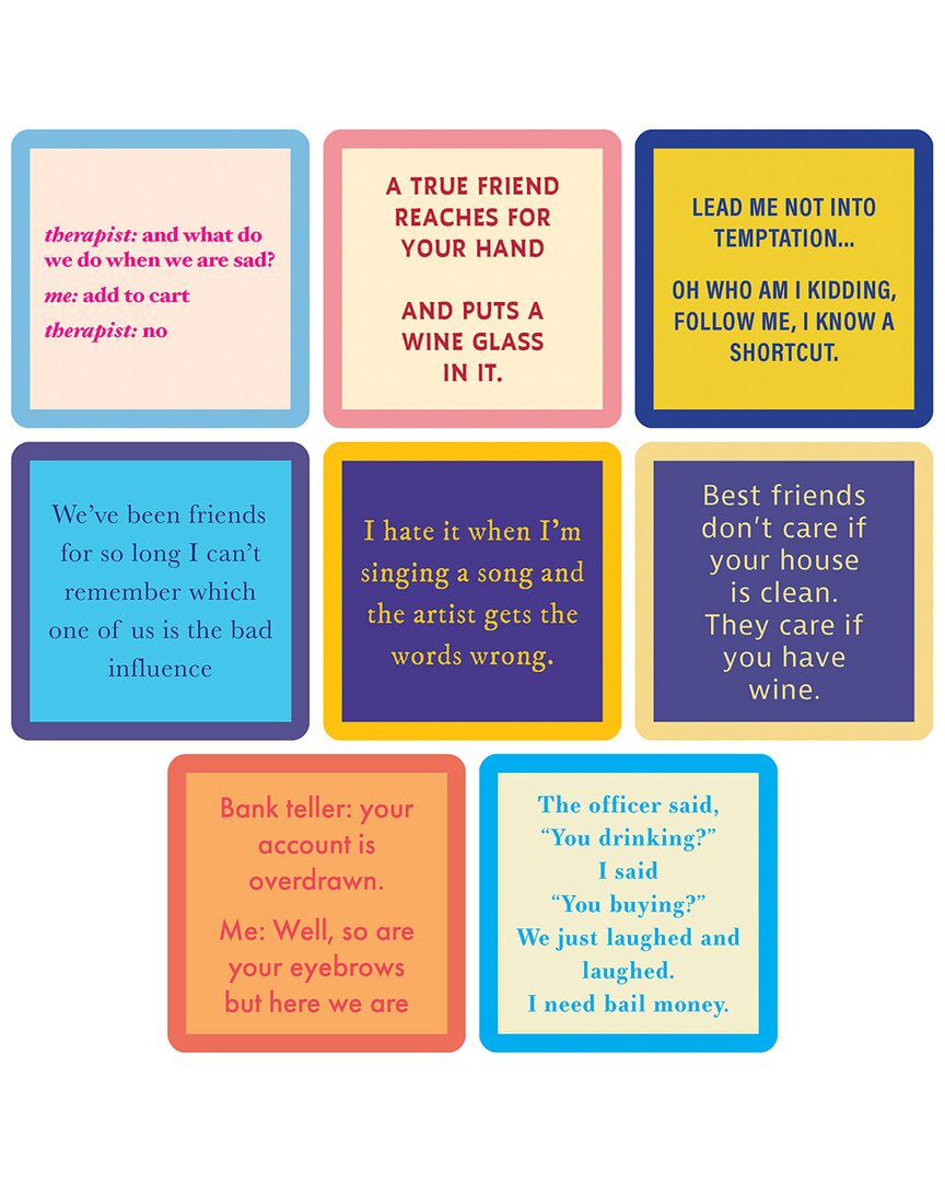 Drinks On Me Best Friends Coaster Bundle 8-pack In Multi