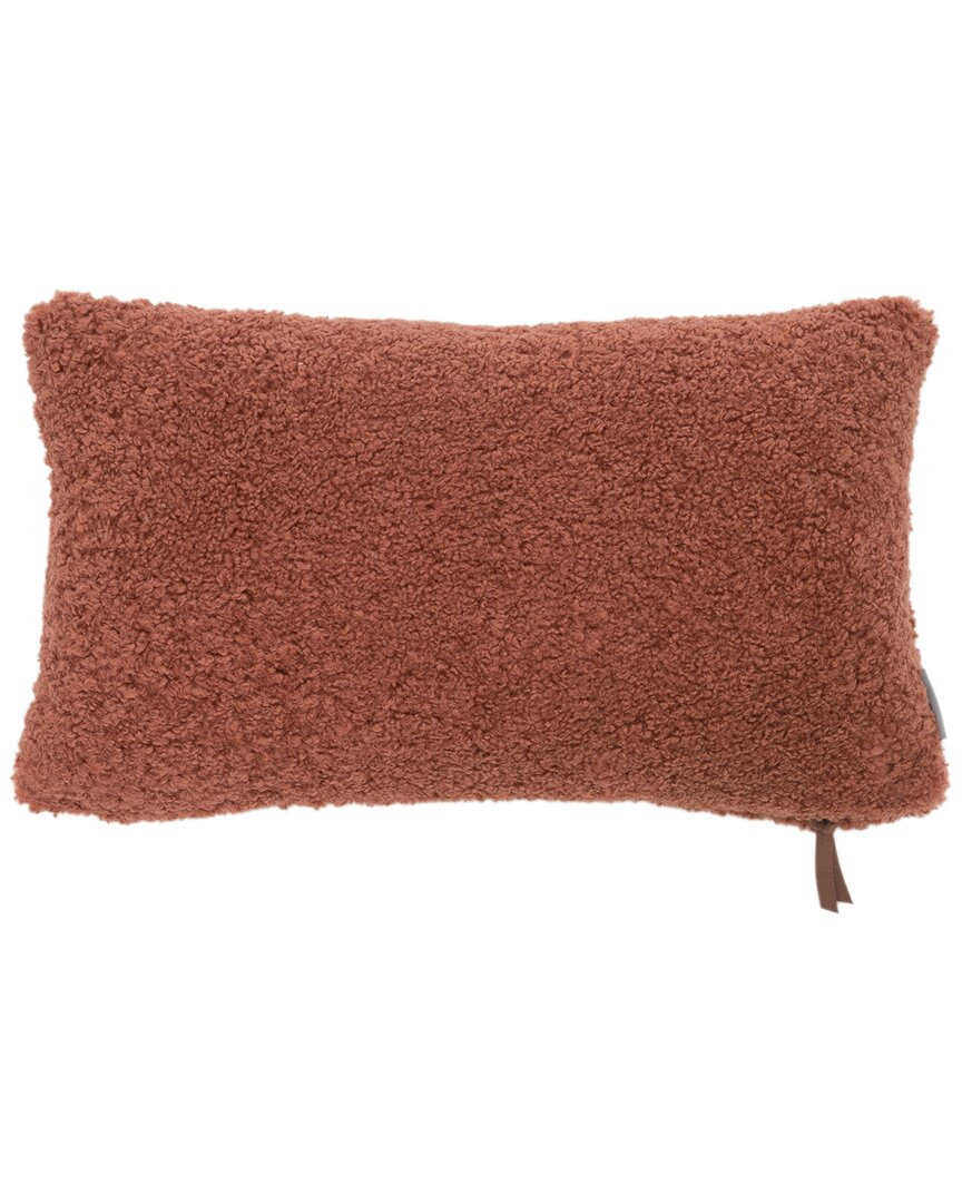 Evergrace Teddy Sherpalux Sherpa Lumbar Pillow In Brown