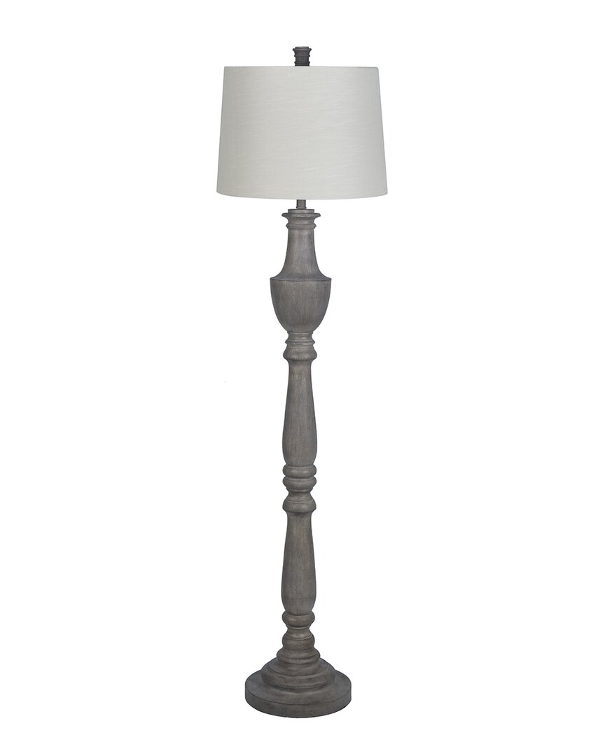 Lamps Per Se 70in Polyresin Floor Lamp With Linen Shade