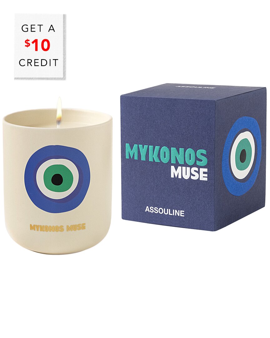 Shop Assouline Mykonos Muse Travel From Home Candle With $10 Credit In White