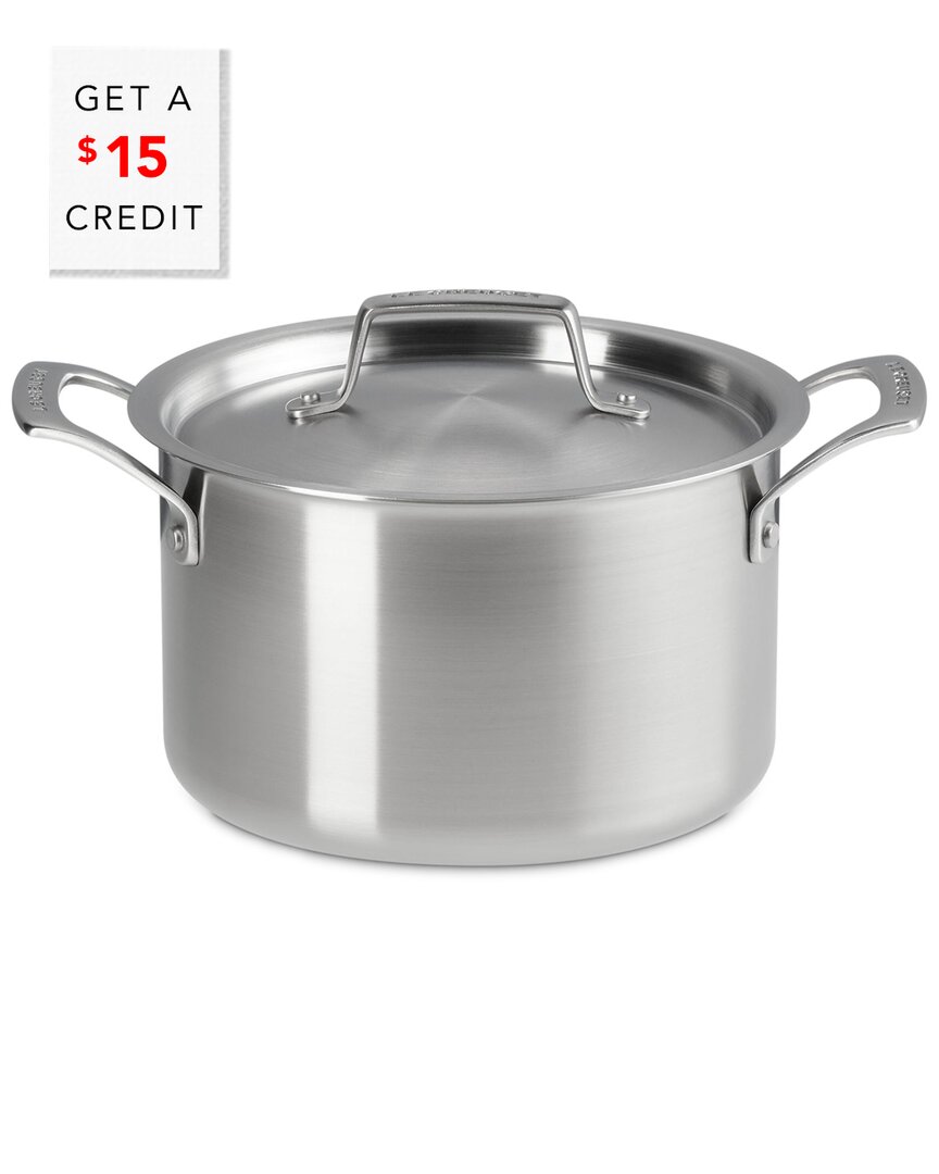 Le Creuset Essential Stainless Steel Stockpot With $15 Credit In Gray