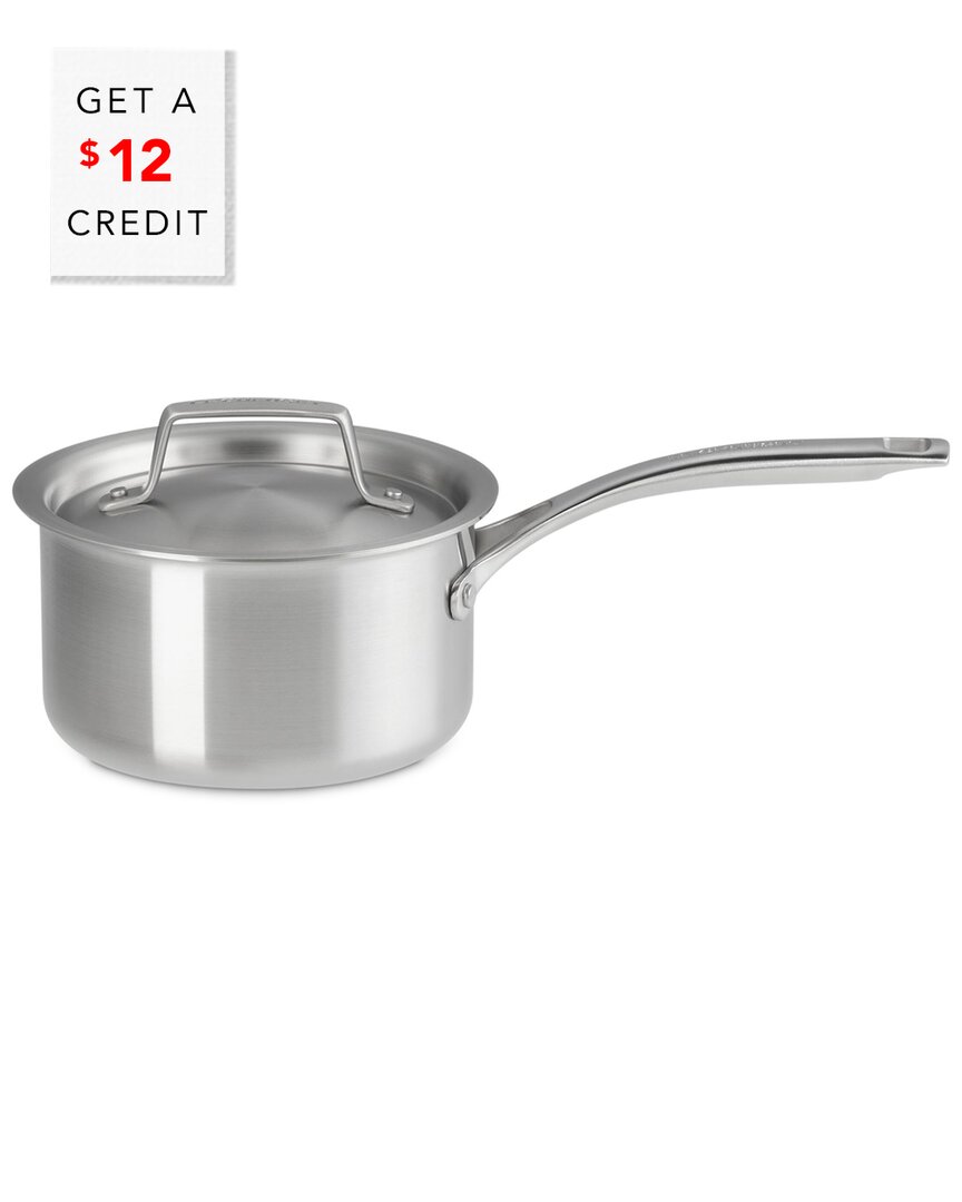 Le Creuset Essential Stainless Steel 2qt Saucepan With $12 Credit In Silver