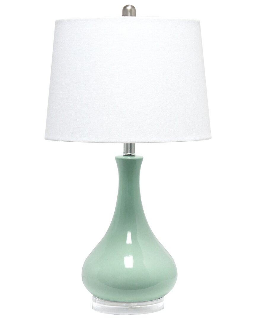 Lalia Home Laila Home Droplet Table Lamp With Fabric Shade In Aqua