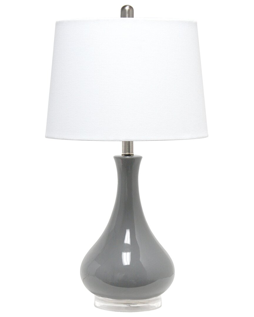 Lalia Home Laila Home Droplet Table Lamp With Fabric Shade In Gray