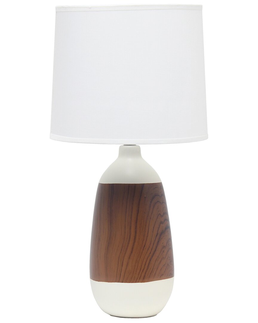 Lalia Home Laila Home Ceramic Oblong Table Lamp In Off-white