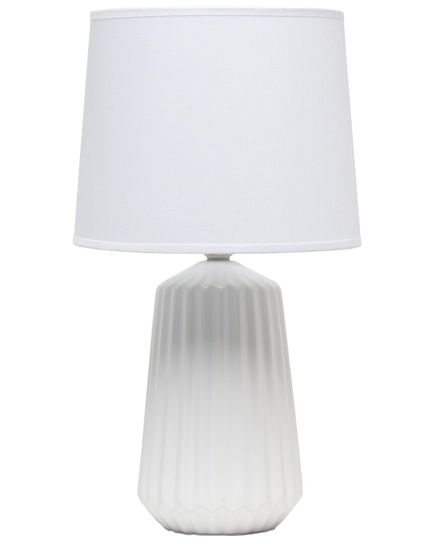 Shop Lalia Home Laila Home Off White Pleated Base Table Lamp In Off-white