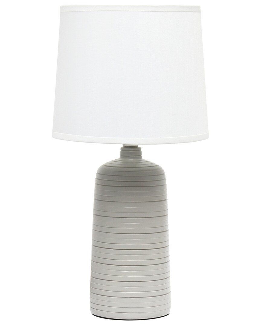 Lalia Home Laila Home Textured Linear Ceramic Table Lamp In Taupe