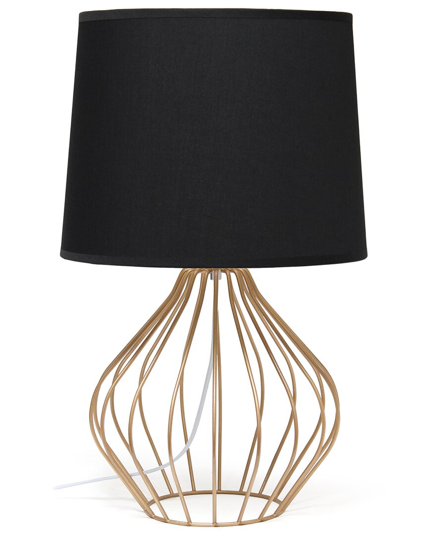 Lalia Home Laila Home Geometrically Wired Table Lamp In Copper