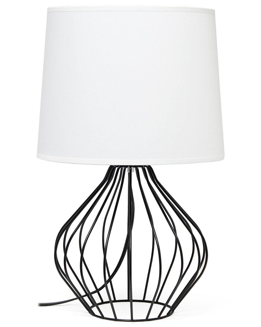 Lalia Home Laila Home Geometrically Wired Table Lamp In Black