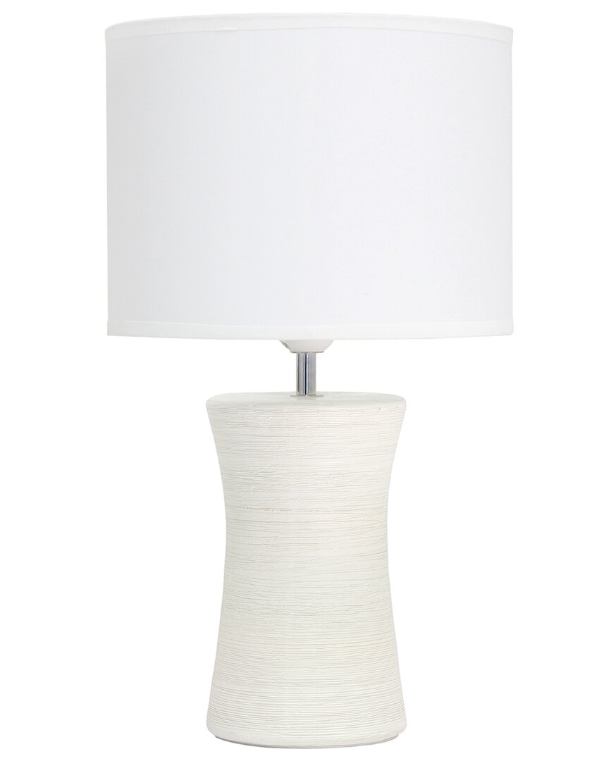Lalia Home Laila Home Ceramic Hourglass Table Lamp In Off-white