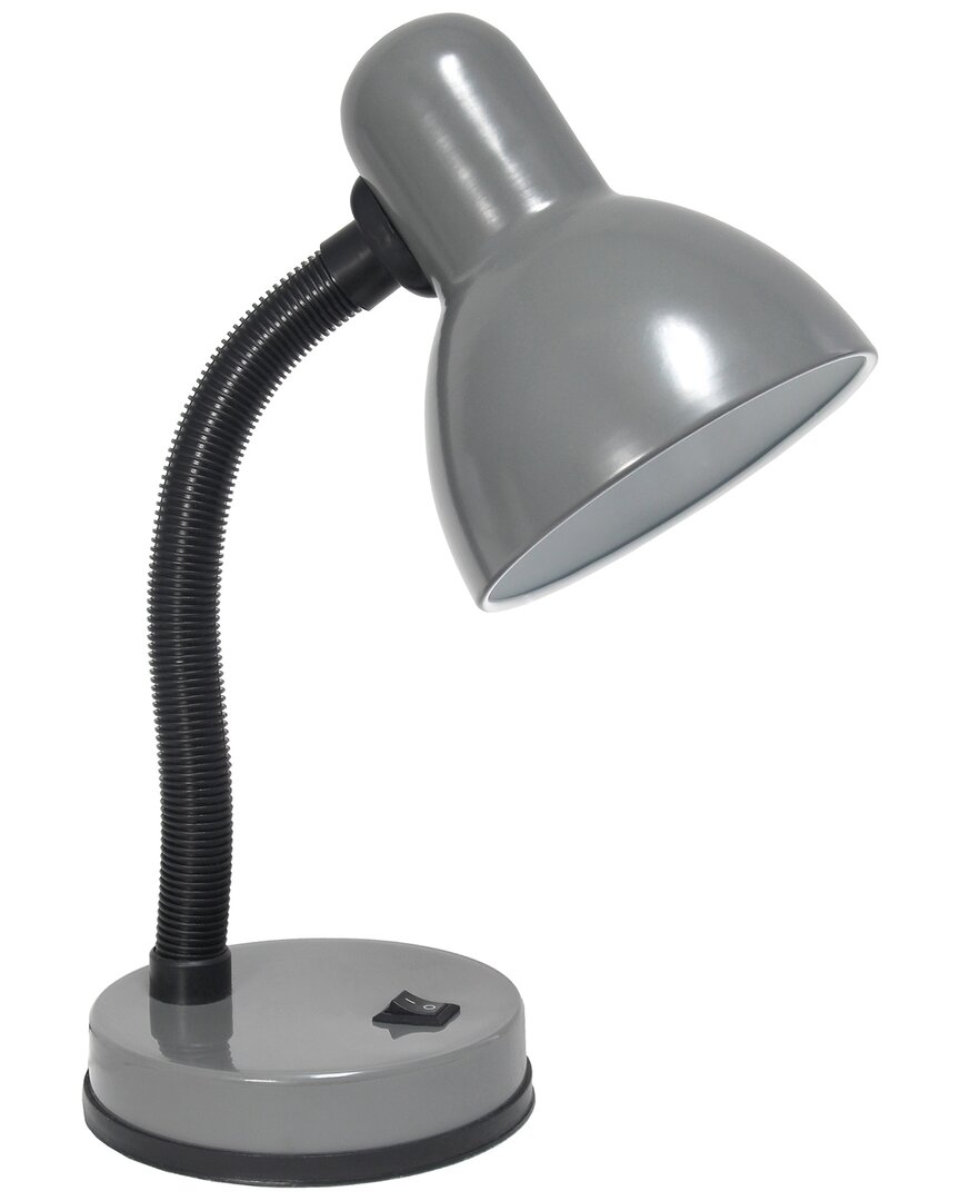Lalia Home Laila Home Basic Metal Desk Lamp With Flexible Hose Neck In Gray
