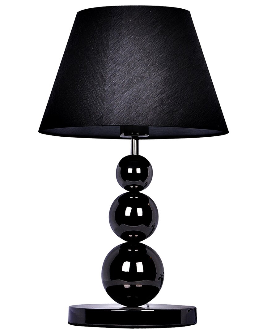 Lalia Home Laila Home Pearl Black Chrome Metal Three Tier Ball Lamp
