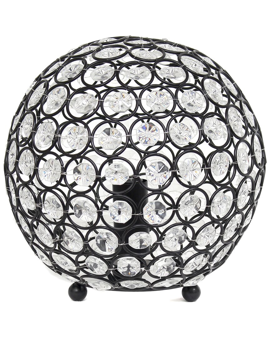 Shop Lalia Home Elipse 8 Inch Crystal Ball Sequin Table Lamp In Grey