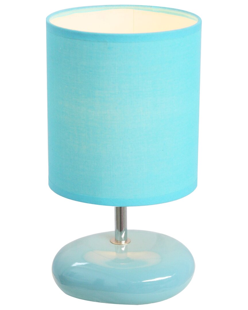 Lalia Home Laila Home Stonies Small Stone Look Table Bedside Lamp In Blue