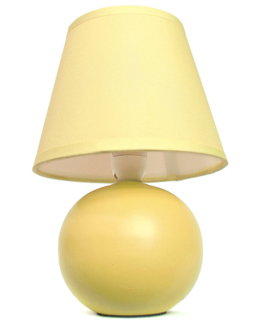 Lalia Home Laila Home Mini Ceramic Globe Table Lamp In Yellow