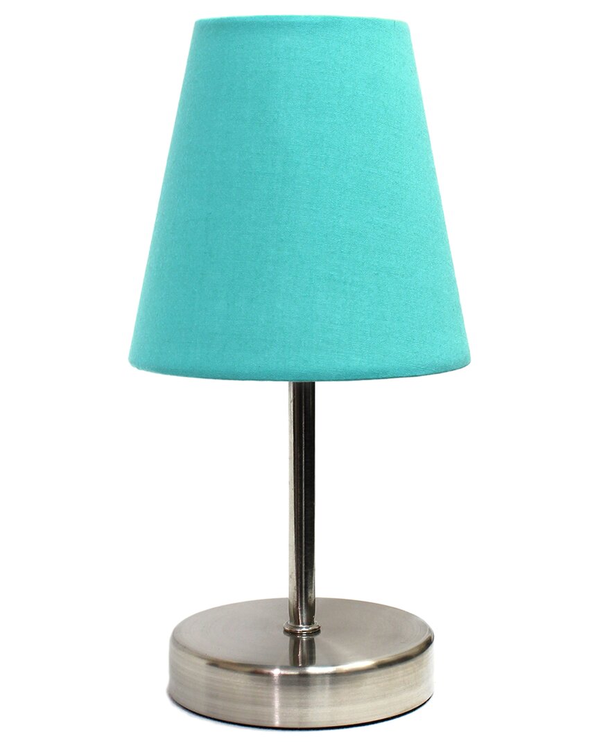 Lalia Home Laila Home Sand Nickel Mini Basic Table Lamp With Fabric Shade