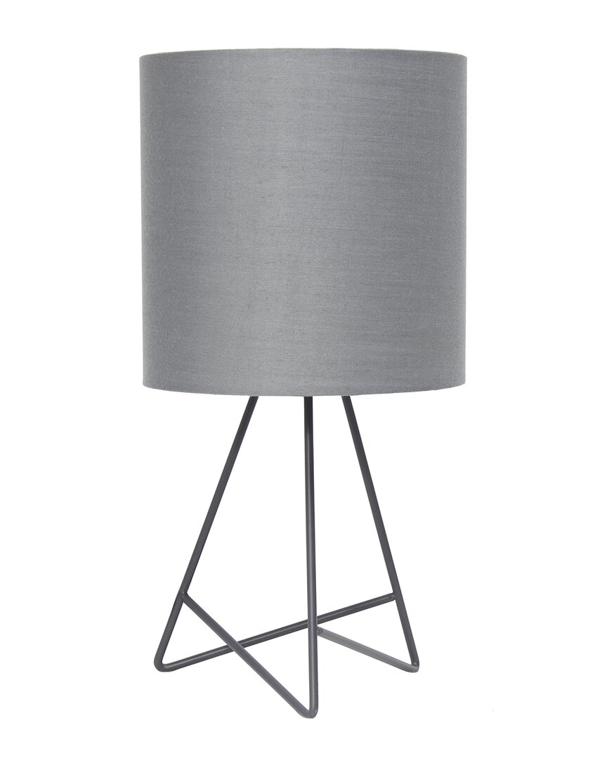 Lalia Home Laila Home Down To The Wire Table Lamp With Fabric Shade In Gray