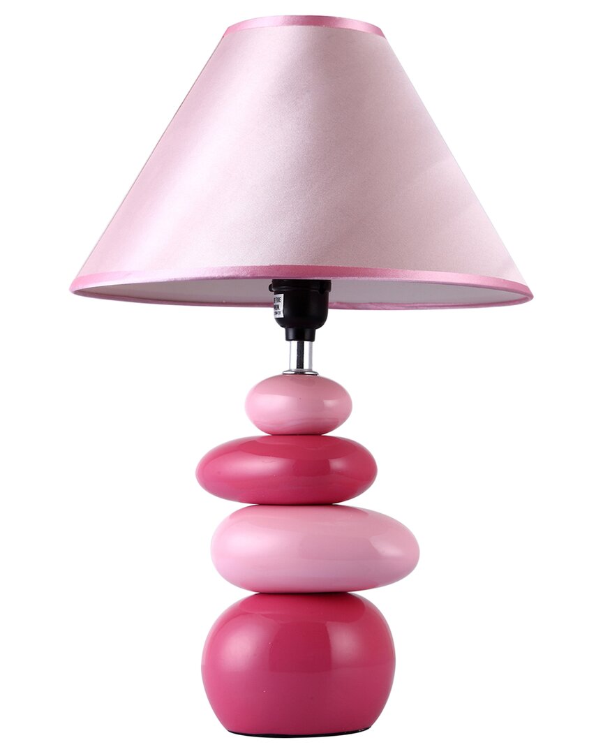 Lalia Home Laila Home Shades Of Pink Ceramic Stone Table Lamp