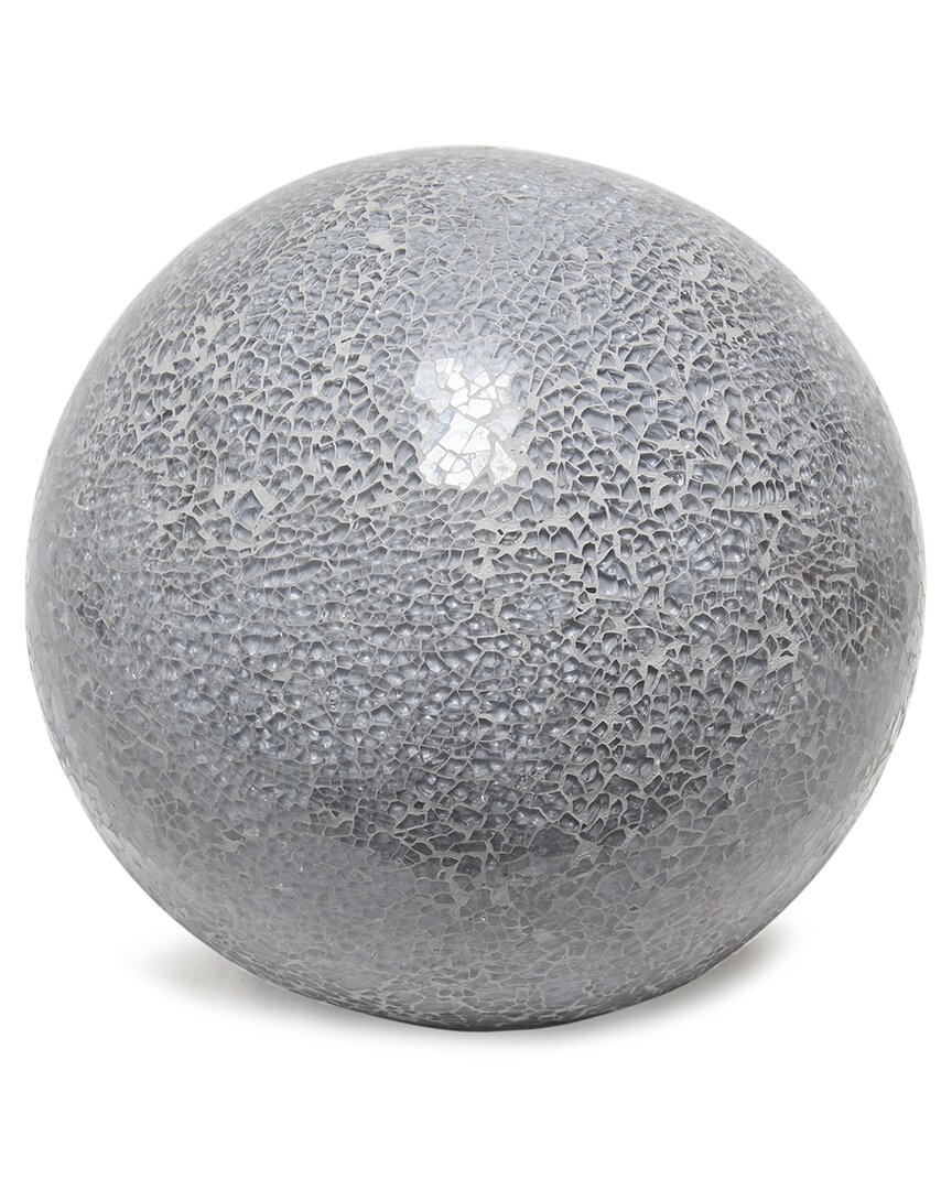 Lalia Home Laila Home 1-light Mosaic Stone Ball Table Lamp In Gray