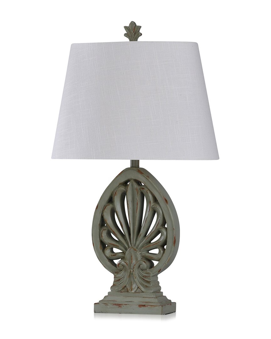 Stylecraft Casual Brooch Design Table Lamp In Green