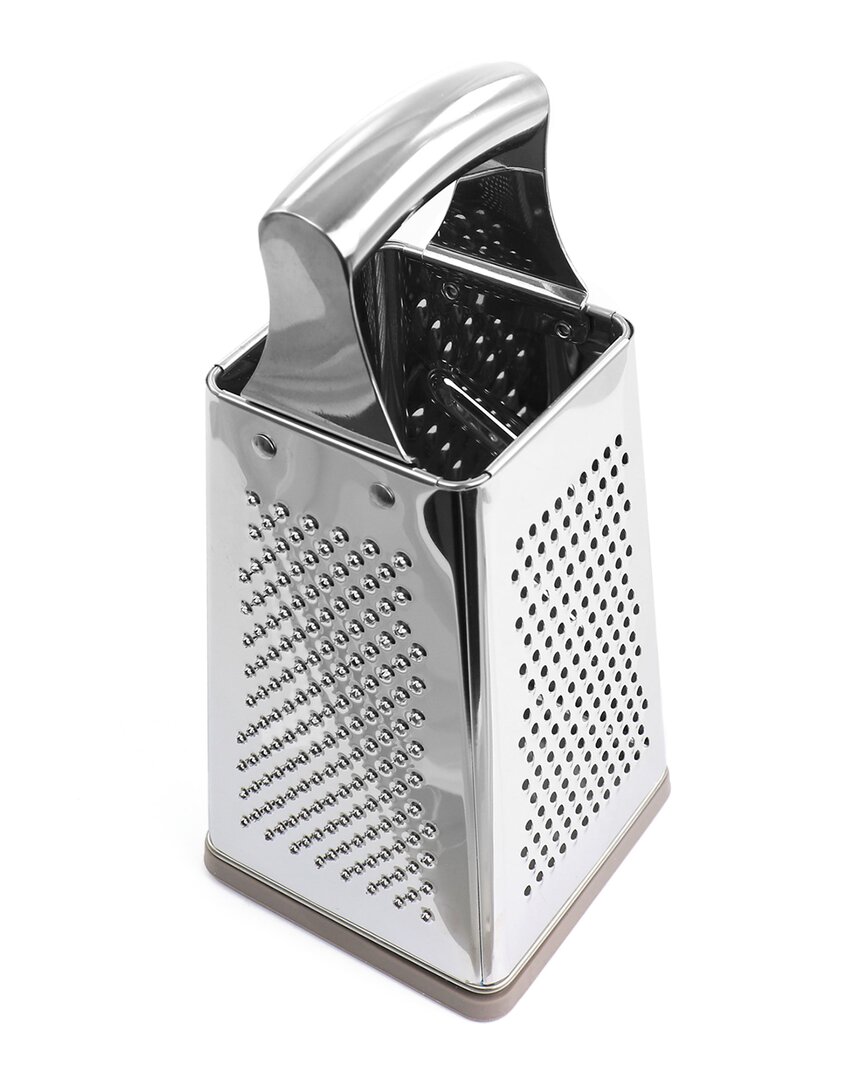 Martha Stewart Stainless Steel 4-sided Box Grater In Taupe