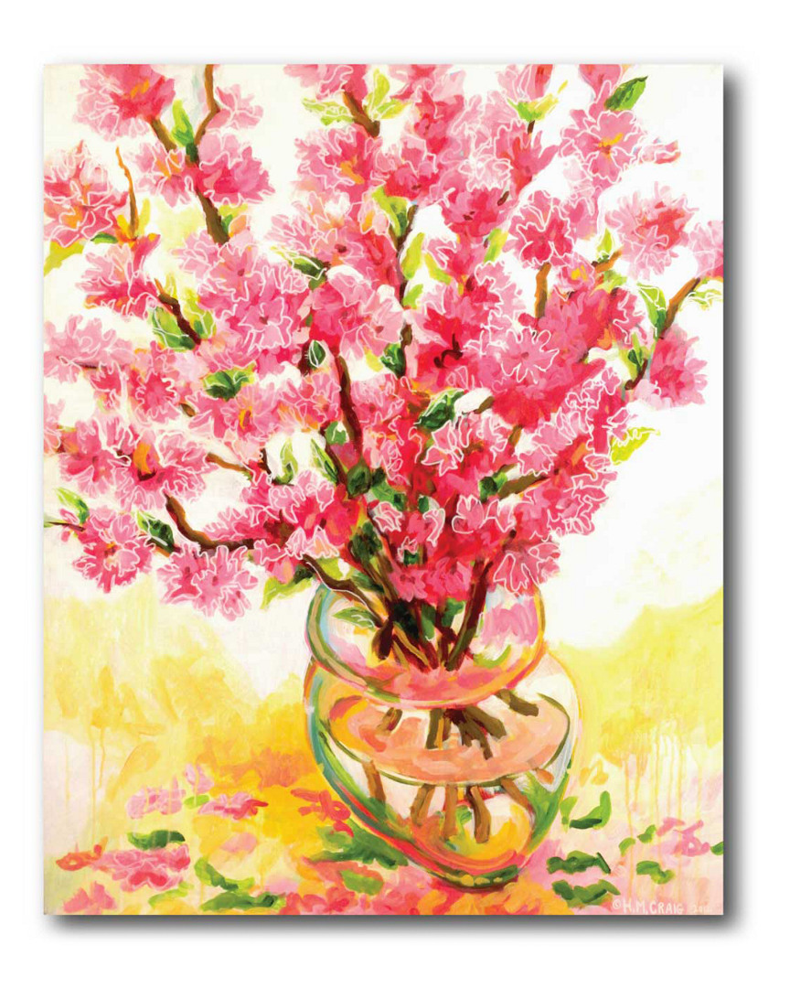 Courtside Market Wall Decor Fresh Pink Vase Artwork