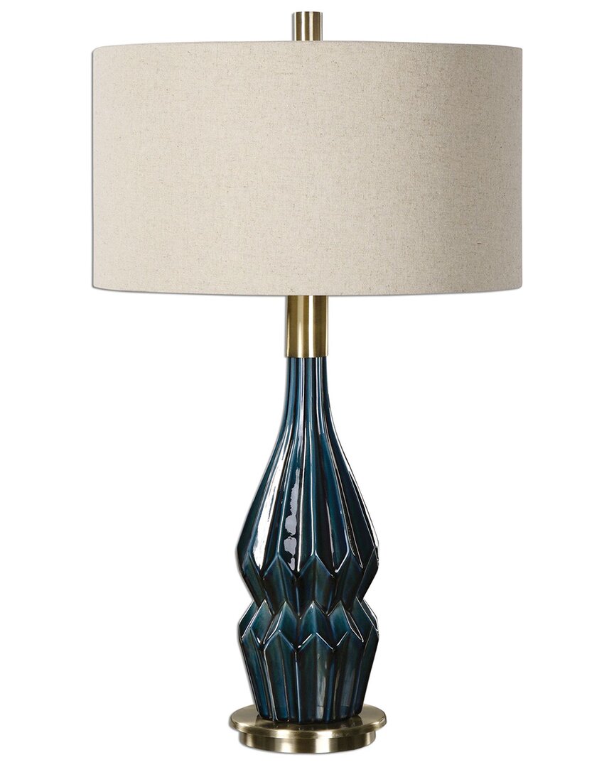 Uttermost Prussian 31.5in Table Lamp In Blue