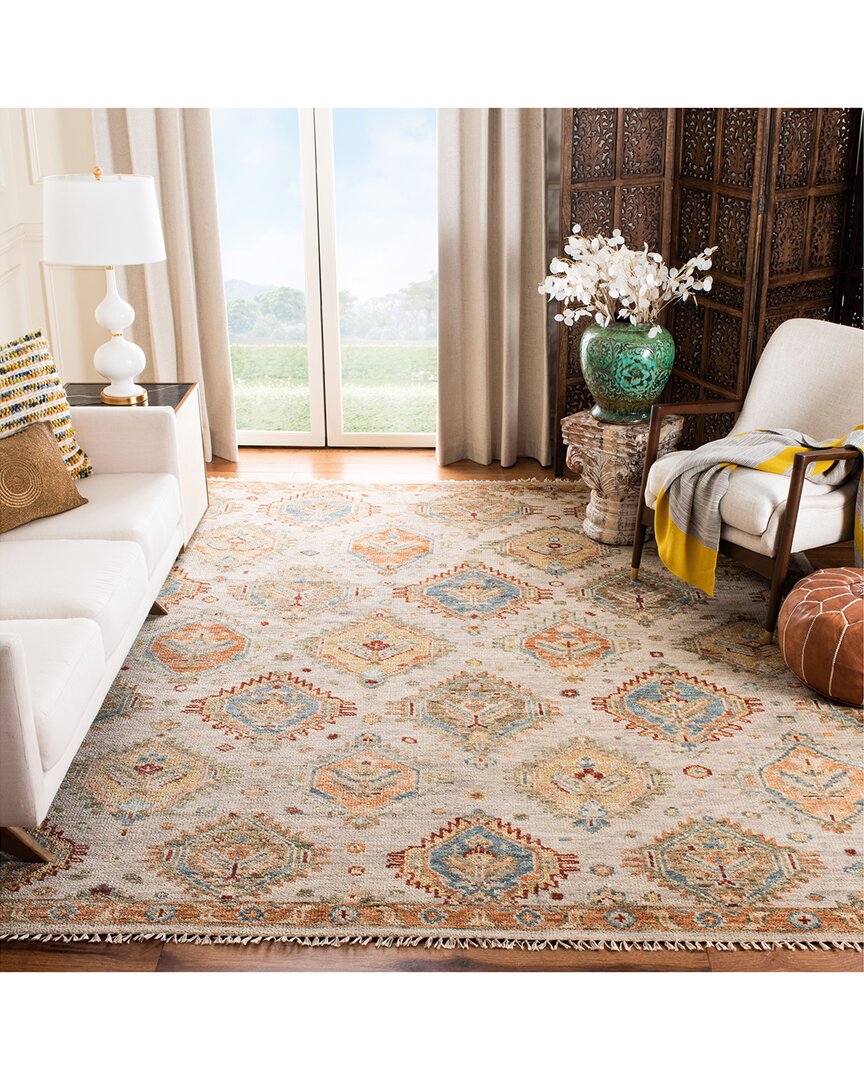 Safavieh Samarkand Hand Knotted Wool Rug In Beige