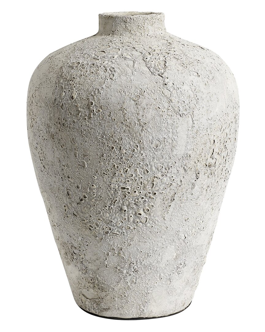 Bidkhome Ioulietta Dark Gray 16in Terracotta Table Vase
