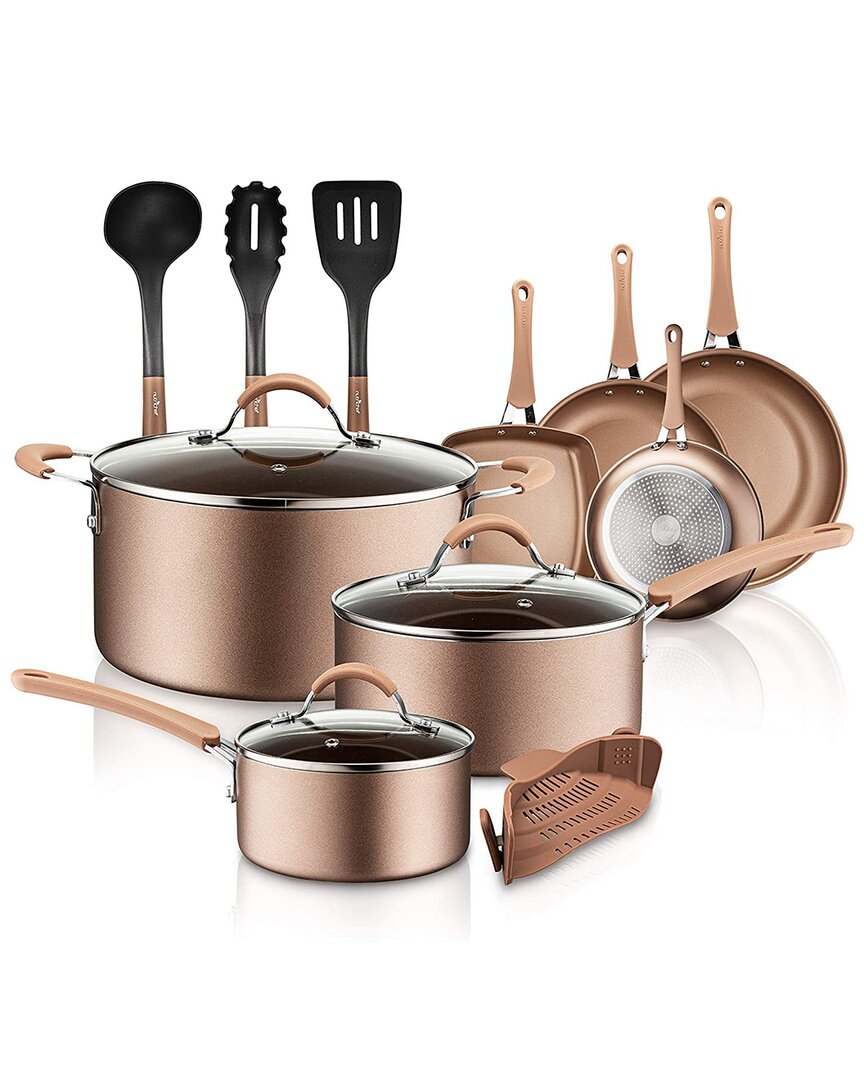 Nutrichef 14pc Kitchenware Set In Gold