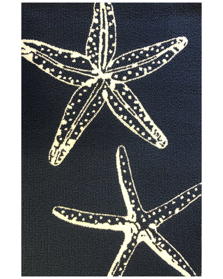 The Rug Market Starfish Outline 30x48in Doormat In Indigo