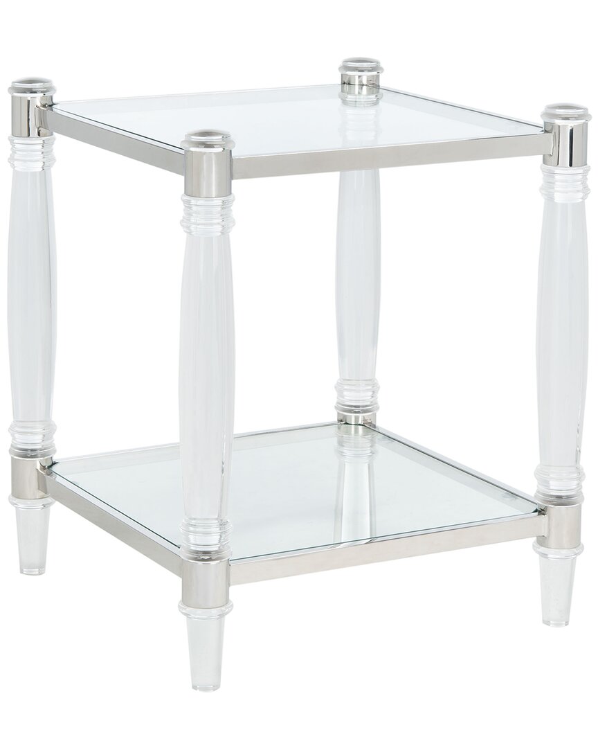 Safavieh Couture Isabelle Acrylic Accent Table In Silver