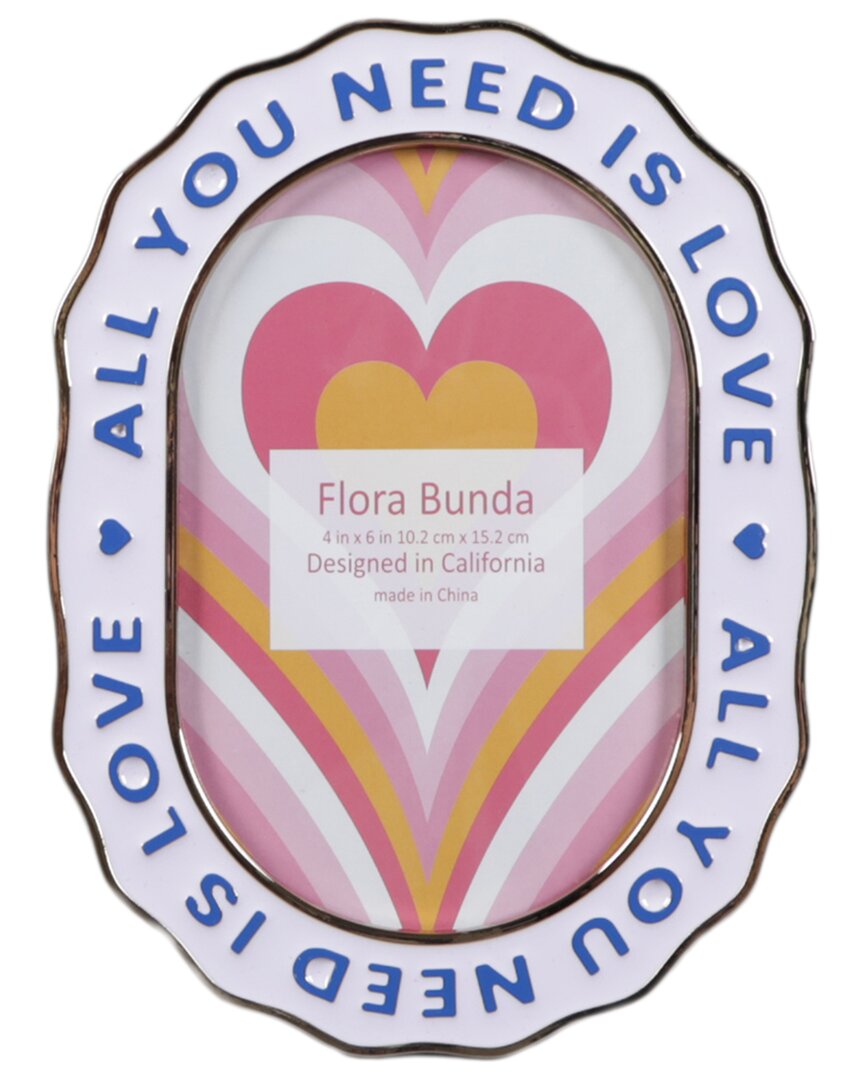 Flora Bunda 4x6 All You Need Is Love Photo Frame In Multi