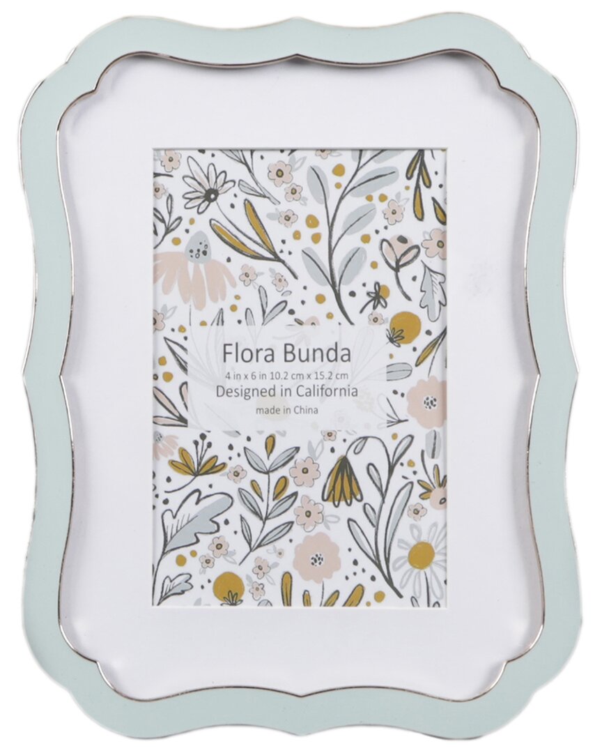 Flora Bunda Gallery 4x6 Vintage Rectangle Edge Photo Frame In Blue