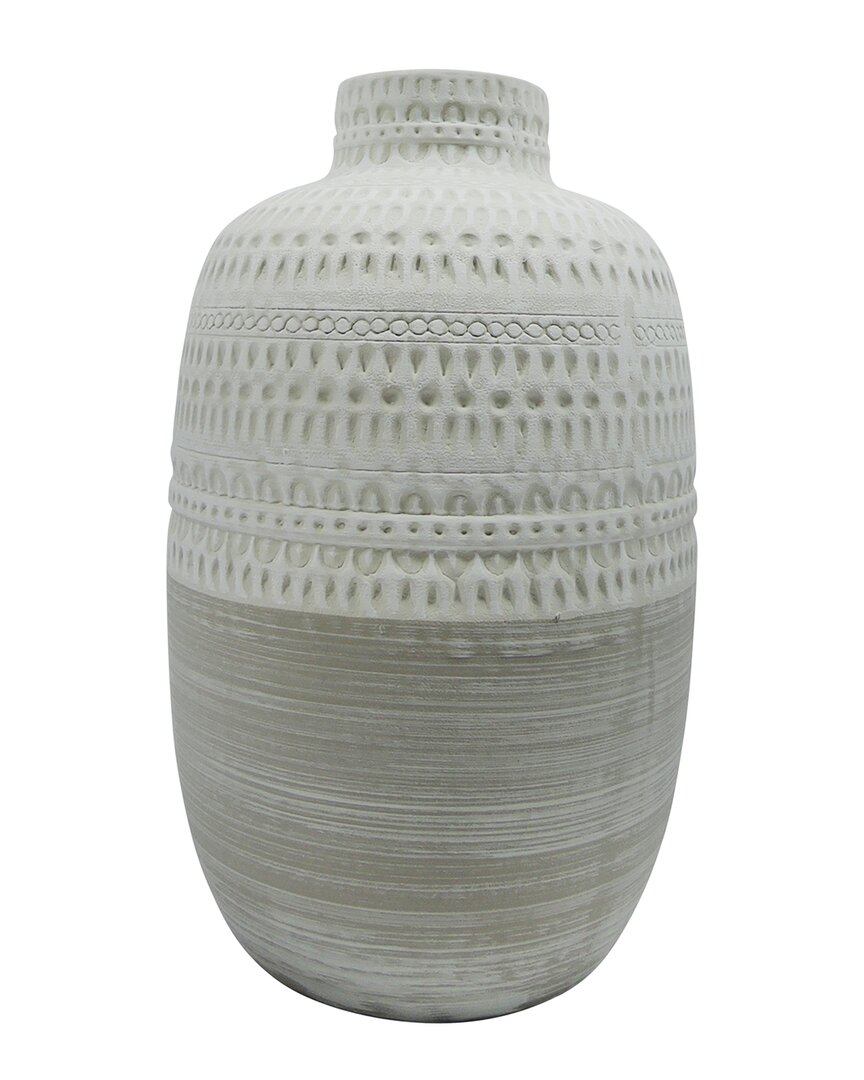 Shop R16 Tribal Vase In Ivory