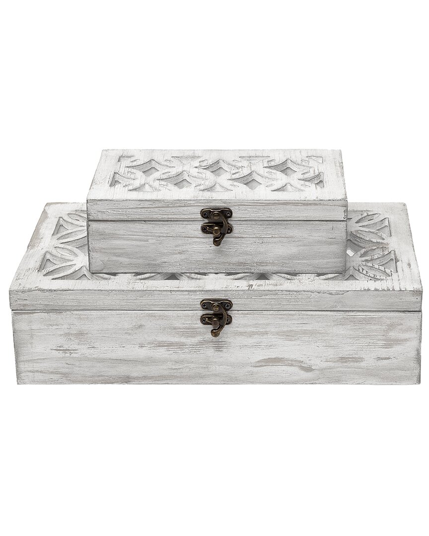 Mercana Floribundus Set Of 2 Decorative Boxes