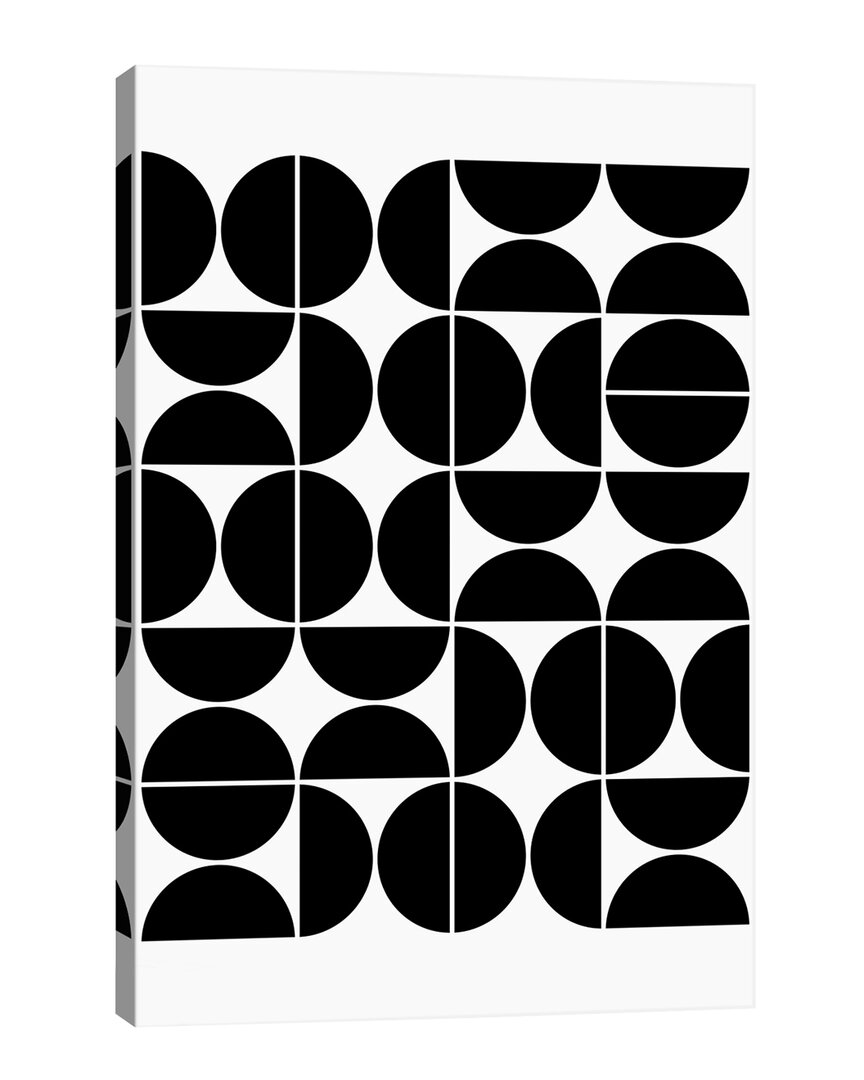Icanvas Mid Century Modern Geometric Iv Black By The Old Art Studio