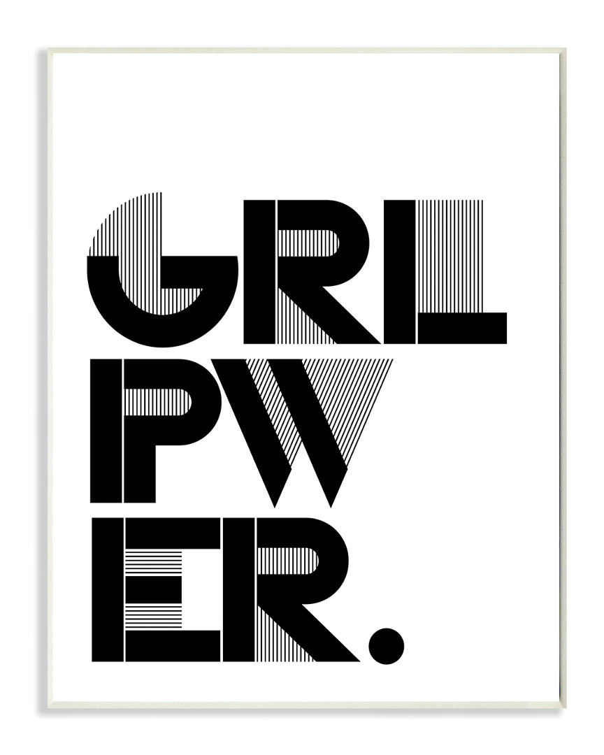 Stupell Girl Power Black And White By Lulusimonstudio