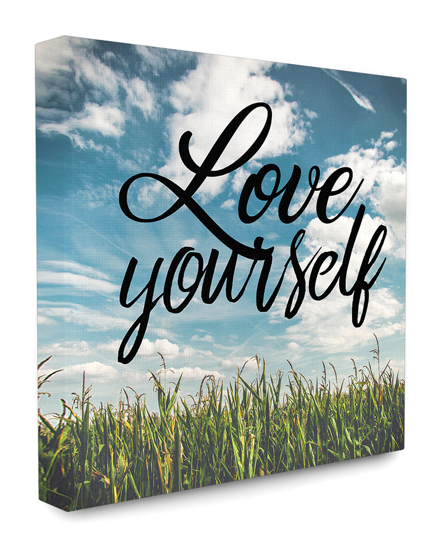 Stupell Home Decor Love Yourself Field Cursive Typography