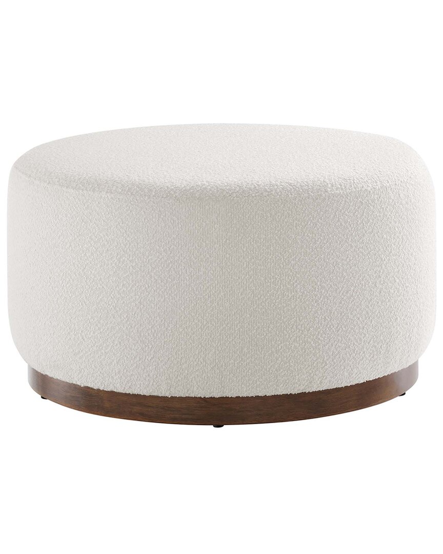 Modway Tilden Large 29 Round Boucle Upholstered Ottoman