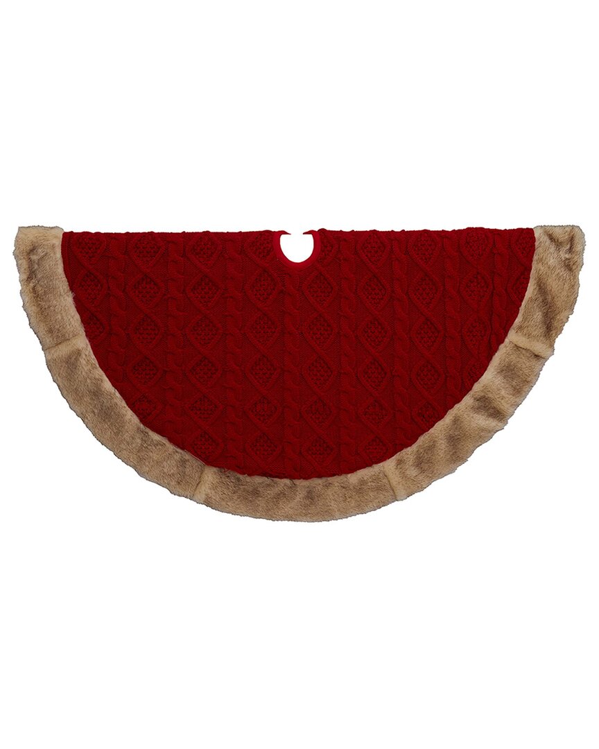 Kurt Adler Tree Skirt In Red