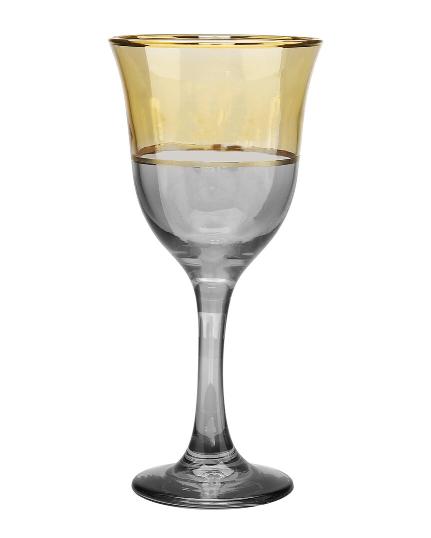 Shop Alice Pazkus Set Of 6 Water Glasses Two Tone In Gold
