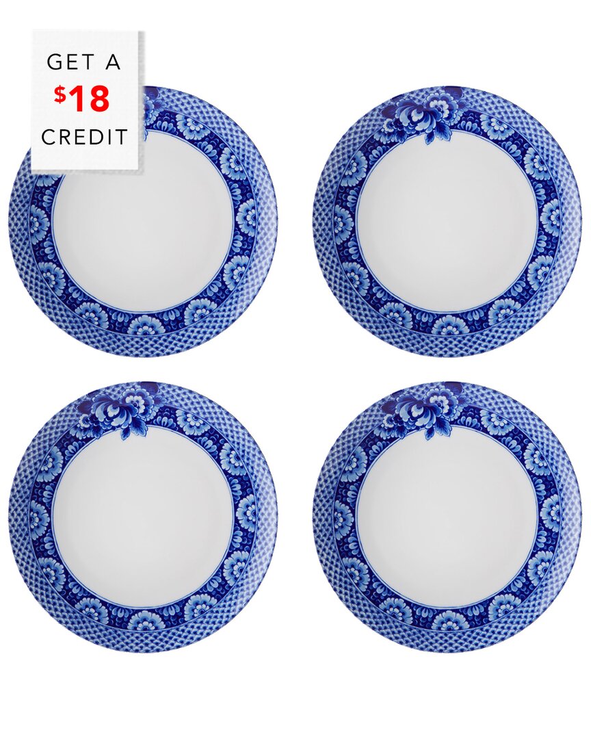 Vista Alegre Blue Ming Dinner Plates (set Of 4) With $18 Credit
