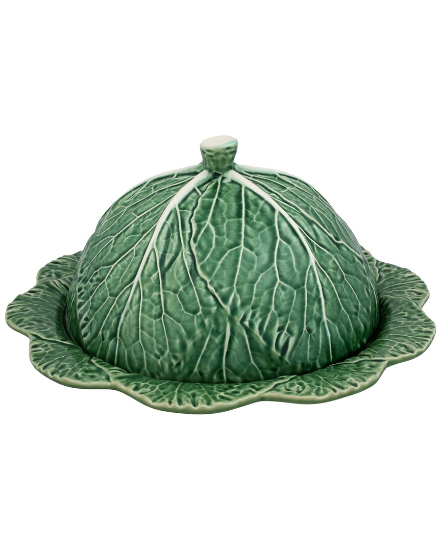 Bordallo Pinhiero Cabbage Green Cheese Tray With Lid
