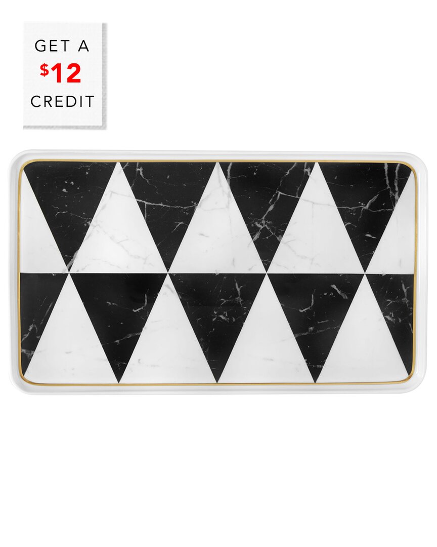 Shop Vista Alegre Carrara Medium Rectangular Platter With $12 Credit In Black